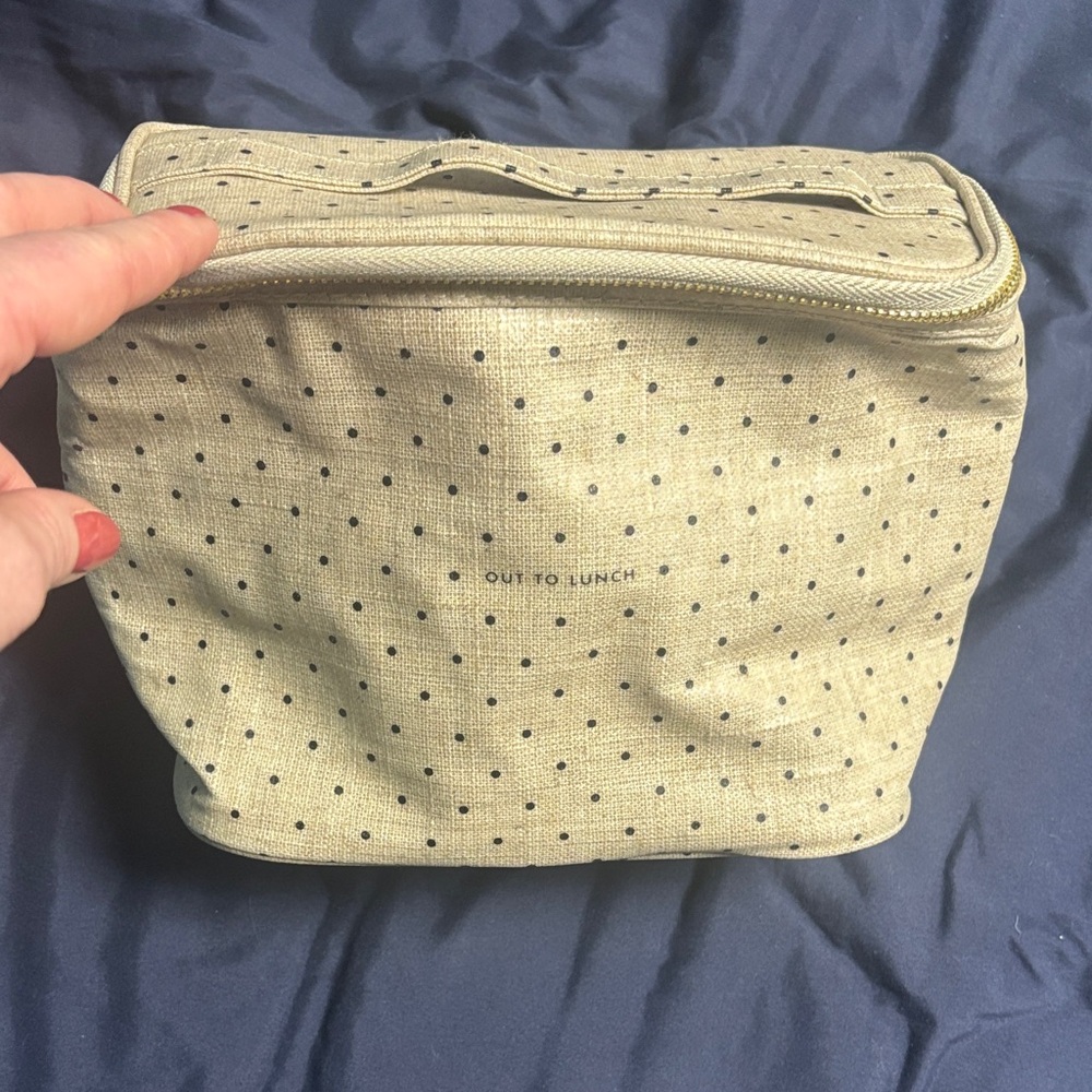 Kate Spade Cream Polka Dot Lunch Bag